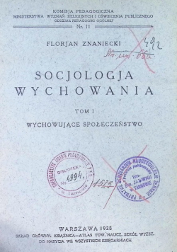 Socjologia Wychowania 1928r.