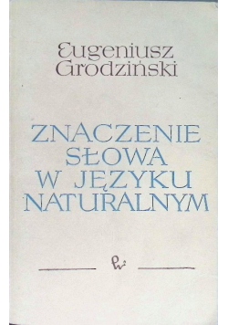 Znaczenie słowa w języku naturalnym