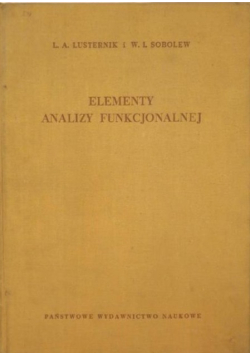 Elementy analizy funkcjonalnej