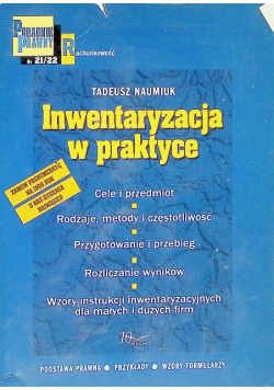 Inwentaryzacja w praktyce Nr 21 i 22 / 97