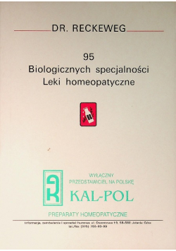 95 biologicznych specjalności leki homeopatyczne