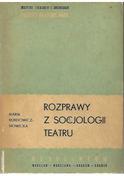Rozprawy z socjologii teatru