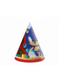 Czapeczki papierowe Sonic 6szt
