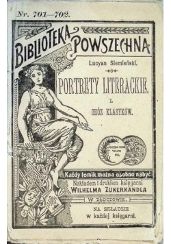 Portrety literackie i obóz klasyków 1894 r.