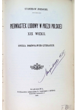 Pierwiastek Ludowy w Poezji Polskiej XIX wieku 1901 r.