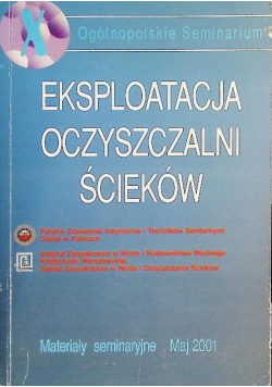 Eksploatacja oczyszczalni ścieków