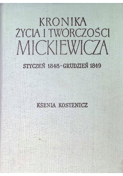 Kronika życia i twórczości Mickiewicza