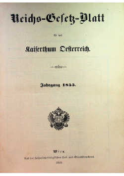 Reichs gesetz und blatt, 1855 r.