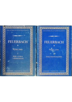 Feuerbach Wybór pism Tom 1 i 2