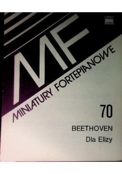 Miniatury fortepianowe 70. Dla Elizy