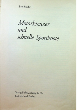 Motorkreuzer Und Schnelle Sportboote
