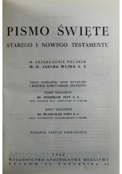Pismo Święte Starego I Nowego Testamentu