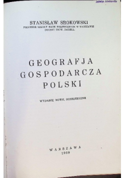 Geografja Gospodarcza Polski ,1939 r.