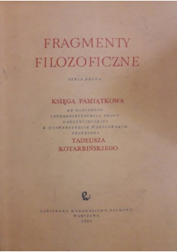 Fragmenty filozoficzne