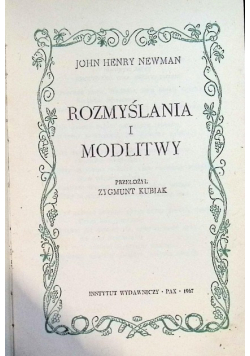 Rozmyślania i modlitwy