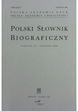 Polski słownik biograficzny zeszyt 186