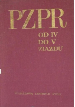 PZPR od IV do V Zjazdu