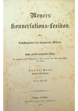 Meyers konversations Lexikon Zweiter band 1896 r.