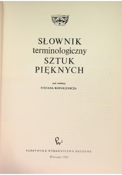 Słownik terminologiczny sztuk pięknych