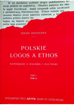 Polskie Logos A Ethos Tom 1 i 2