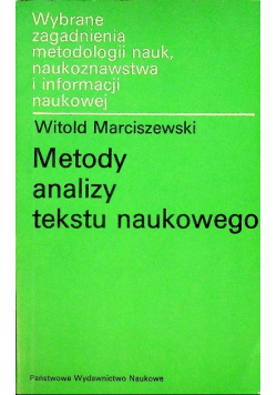 Metody analizy tekstu naukowego