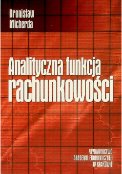 Analityczna funkcja rachunkowości