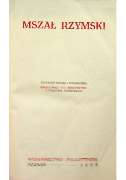 Mszał Rzymski
