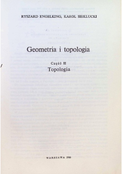 Geometria i topologia Część II