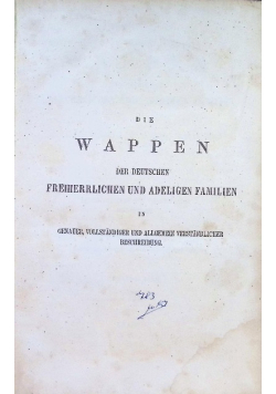 Die Wappen der deutschen freiherrlichen und adeligen Familien 1855 r.