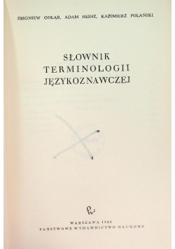 Słownik terminologii językoznawczej