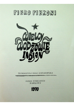 Wielcy Wodzowie Indian