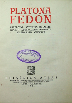 Platona Fedon 1925 r.