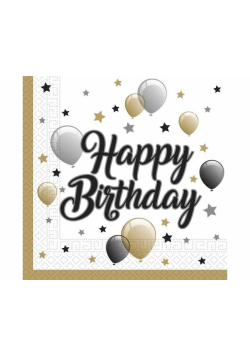 Serwetki papierowe Happy Birthday 33x33 20szt