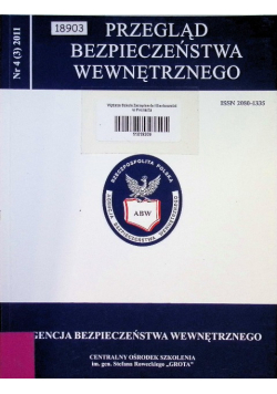 Przegląd bezpieczeństwa wewnętrznego Nr 4 / 11