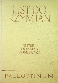 List do Rzymian Wstęp, przekład, komentarz