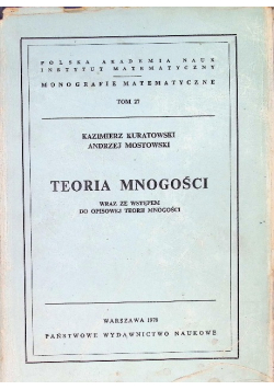 Teoria mnogości Tom 27