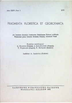 Fragmenta Floristica et Geobotanica