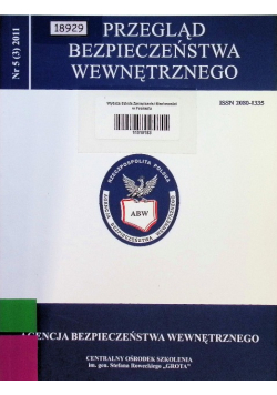 Przegląd bezpieczeństwa wewnętrznego Nr 5 / 11