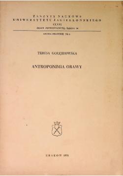 Antroponimia Orawy