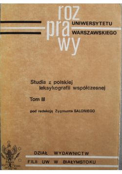 Studia z polskiej leksykografii współczesnej