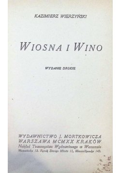 Wiosna i wino 1920 r.