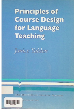 Principles Of Course Design For Language Teaching