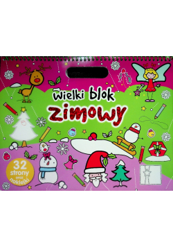 Wielki blok zimowy z naklejkami