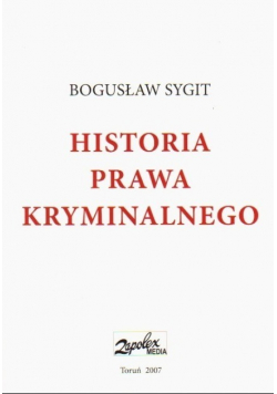 Historia prawa kryminalnego