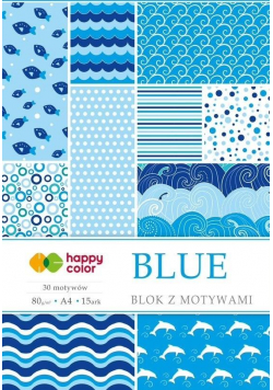 Blok z motywami Blue A4/15K 80g HAPPY COLOR