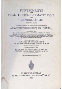 Fortschritte der praktischen dermatologie und venerologie