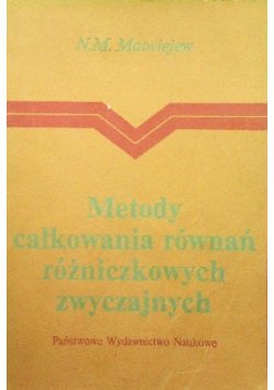 Metody całkowania równań różniczkowych zwyczajnych