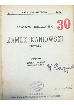 Zamek kaniowski Biblioteka Narodowa Nr 44 1925 r.