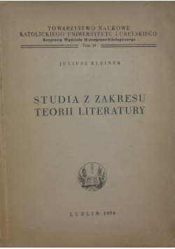 Studia z zakresu teorii literatury