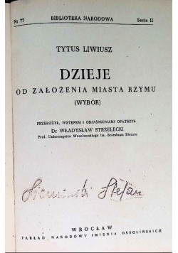 Dzieje od założenia miasta Rzymu